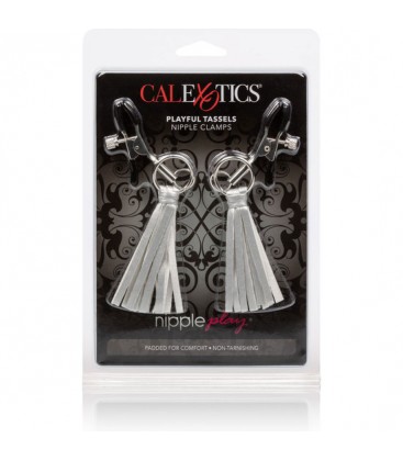 PLAYFUL TASSELS PINZAS PEZONES PLATA