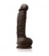 COLOURS DUAL DENSITY PENE SILICONA 17CM MARRoN