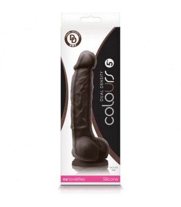 COLOURS DUAL DENSITY PENE SILICONA 17CM MARRoN