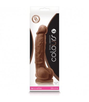 COLOURS DUAL DENSITY PENE SILICONA 17CM CARAMELO