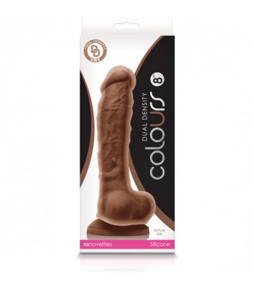 COLOURS DUAL DENSITY PENE SILICONA 24CM CARAMELO