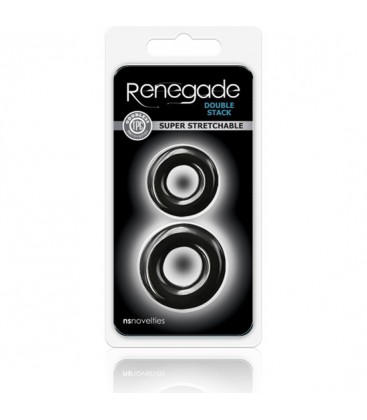 RENEGADE DOUBLE STACK KIT DE 2 ANILLOS NEGRO