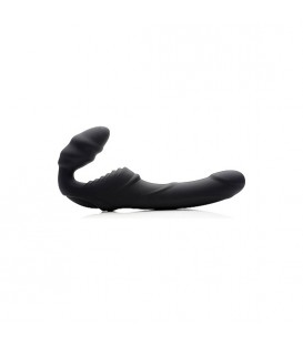 SLIM RIDER PENE SIN SUJECIÓN DE SILICONA CON VIBRACIÓN - NEGRO