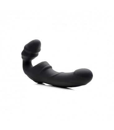 SLIM RIDER PENE SIN SUJECIoN DE SILICONA CON VIBRACIoN NEGRO