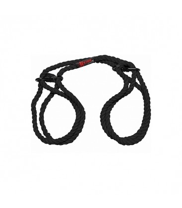 HOGTIED BIND TIE ATADURAS DE CUERDA PARA MUNECAS Y TOBILLOS NEGRO