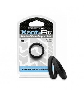 XACT FIT PACK DE 2 ANILLOS DE SILICONA 11CM NEGRO