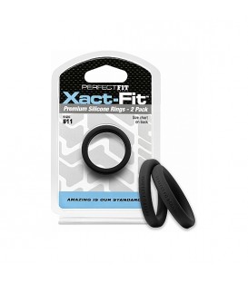 XACT-FIT PACK DE 2 ANILLOS DE SILICONA 12CM - NEGRO