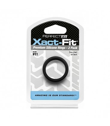 XACT FIT PACK DE 2 ANILLOS DE SILICONA 12CM NEGRO