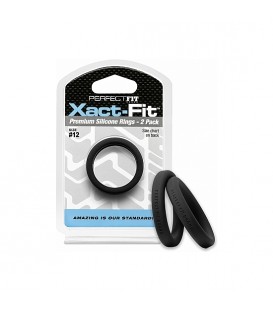 XACT-FIT PACK DE 2 ANILLOS DE SILICONA 12,8CM - NEGRO