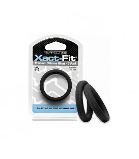 XACT-FIT PACK DE 2 ANILLOS DE SILICONA 15,2CM - NEGRO