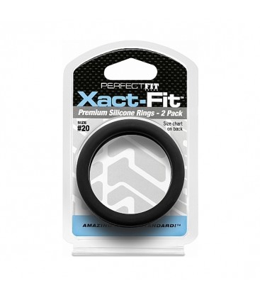 XACT FIT PACK DE 2 ANILLOS DE SILICONA 19CM NEGRO