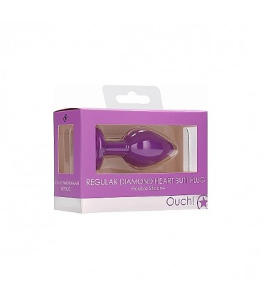 DIAMOND HEART BUTT PLUG REGULAR MORADO