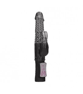 VIBRADOR CONEJITO CON ROTACIÓN - NEGRO