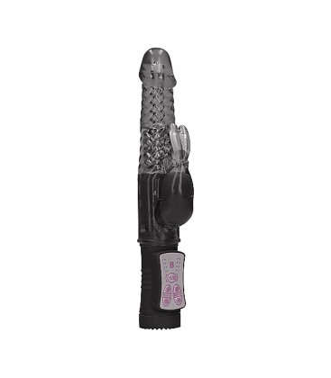 VIBRADOR CONEJITO CON ROTACIoN NEGRO