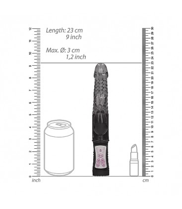 VIBRADOR CONEJITO CON ROTACIoN NEGRO