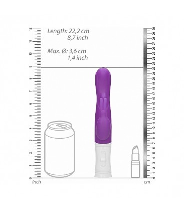 VIBRADOR RAMPANTE CONEJITO CON ROTACIoN MORADO