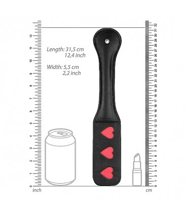 OUCH PALETA BDSM HEARTS NEGRO