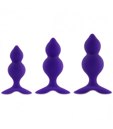 FEELZTOYS BIBI TWIN SET DE 3 PLUGS ANALES MORADO