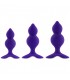 FEELZTOYS BIBI TWIN SET DE 3 PLUGS ANALES MORADO