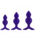 FEELZTOYS BIBI TWIN SET DE 3 PLUGS ANALES MORADO