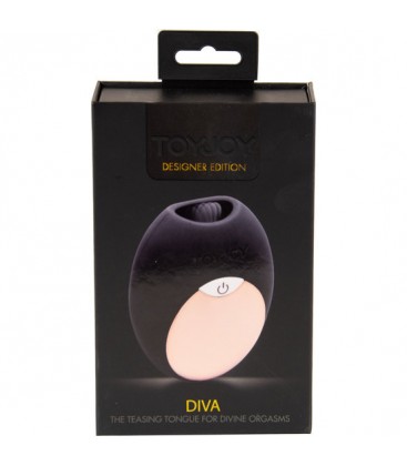 DIVA MINI LENGUA ESTIMULADOR DE CLiTORIS NEGRO