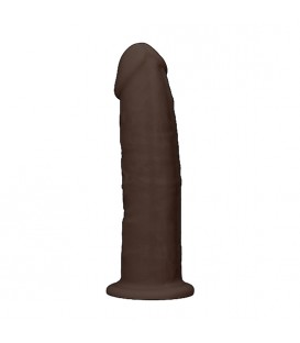 DILDO DE SILICONA SIN TESTÍCULOS 15,3CM - MARRÓN