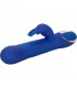 CONEJITO VIBRADOR DE SILICONA CON ROTACIoN AZUL