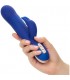 CONEJITO VIBRADOR DE SILICONA CON ROTACIoN AZUL