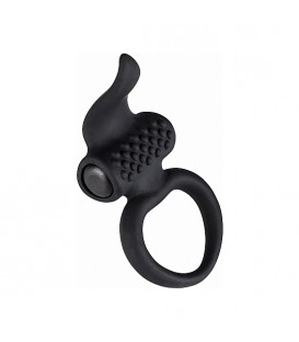 LINGUS ANILLO VIBRADOR CON LENGUA - NEGRO