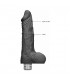 PENE REALiSTICO CON VIBRACIoN 23CM NEGRO