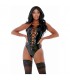LACED BE HONEST VINYL LACE UP TEDDY