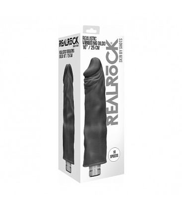 25 CM DILDO VIBRADOR REAL NEGRO