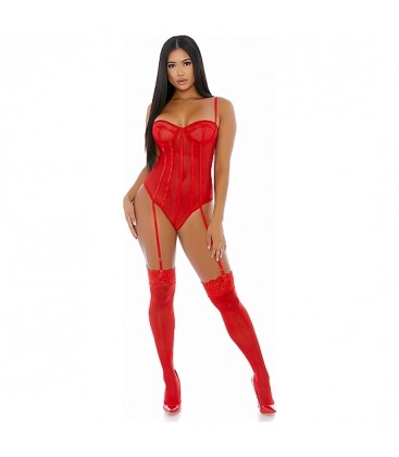 SHEER UP MESH CONJUNTO ROJO