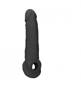 FUNDA PARA EL PENE CON ARO 22 CM NEGRO