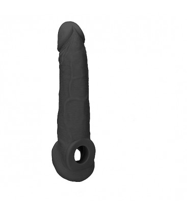 FUNDA PARA EL PENE CON ARO 22 CM NEGRO