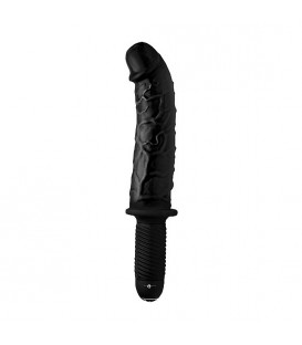 THE CURVED DICKTATOR 13 PLUG VIBRADOR DE SILICONA NEGRO