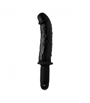 THE CURVED DICKTATOR 13 PLUG VIBRADOR DE SILICONA NEGRO