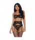 LACE ME DOWN BRA CONJUNTO CON LIGUERO NEGRO