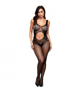 OPEN FRONT CROTCHLESS BODYSTOCKING