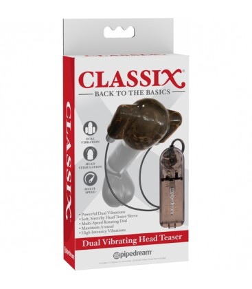 CLASSIX DUAL VIBRADOR HEAD TEASER NEGRO GRIS