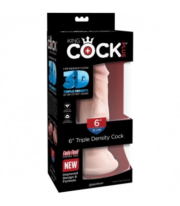 KING COCK PENE REALiSTICO TRIPLE DENSIDAD 18X7CM