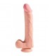 KING COCK PENE REALiSTICO CON TESTiCULOS TRIPLE DENSIDAD 34X11CM