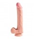 KING COCK PENE REALiSTICO CON TESTiCULOS TRIPLE DENSIDAD 34X11CM