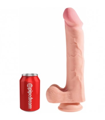 KING COCK PENE REALiSTICO CON TESTiCULOS TRIPLE DENSIDAD 34X11CM