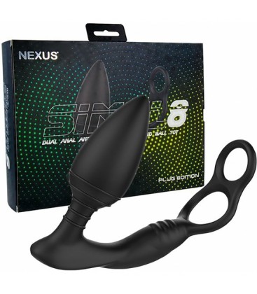 SIMUL8 PLUG EDITION VIBRADOR DE DOBLE MOTOR ANAL COCK AND BALL