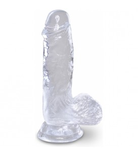 KING COCK - DILDO REALISTA  - TRANSPARENTE -10,1 CM