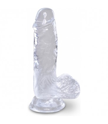 KING COCK DILDO REALISTA TRANSPARENTE 101 CM