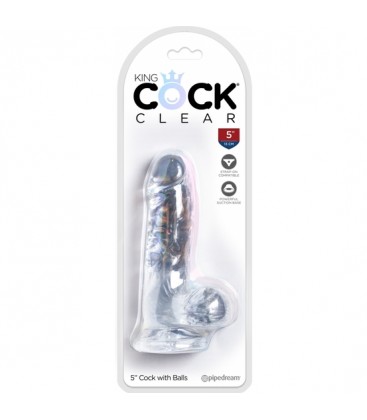 KING COCK DILDO REALISTA TRANSPARENTE 101 CM