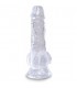 KING COCK DILDO REALISTA TRANSPARENTE 101 CM