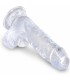 KING COCK DILDO REALISTA TRANSPARENTE 101 CM